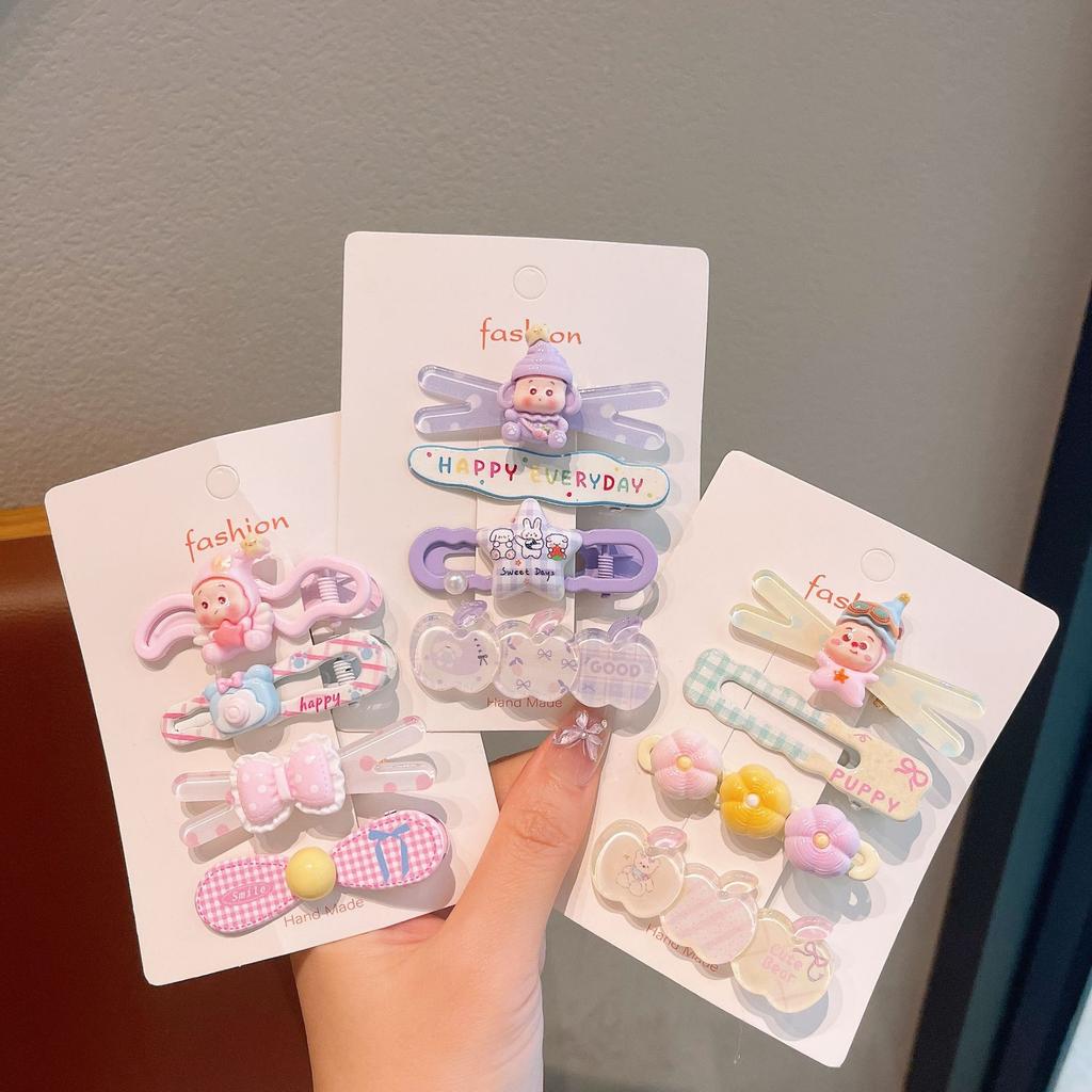 Children'S Hairpin Cute Cartoon Hair Accessories Little Girl Hairpin Headgear Baby Side Bangs Clip Love Clip Duck Bill Clip