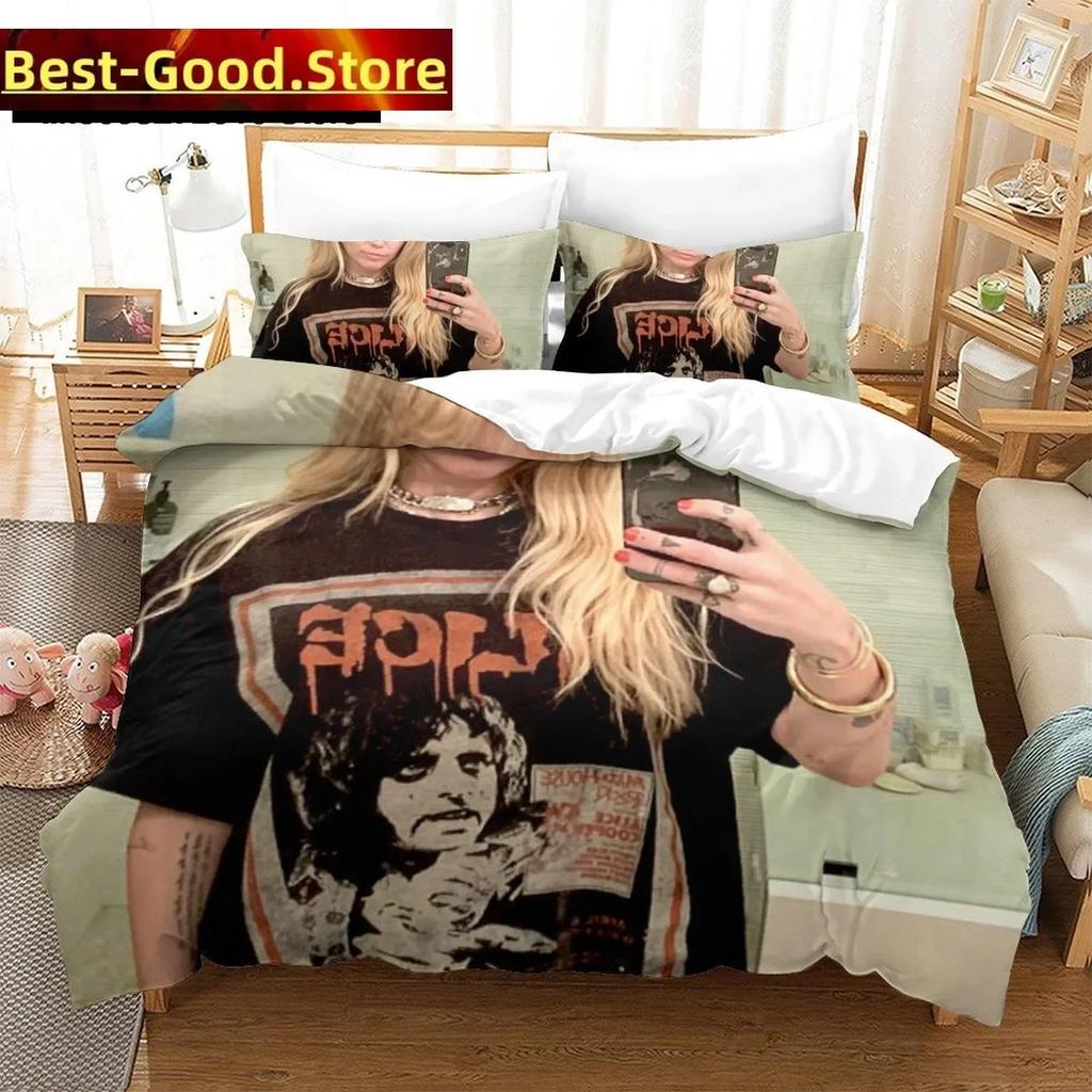 Fashion Hannah Montana Bedding Set Printed Bed Set With Pillowcase Bed Duvet Cover Soft Single Double Queen Super King Size