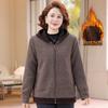 Winter Plush Thickened Woolen Jacket Medium Old Mother Outfit Versatile Loose Zipper Hooded Cardigan Top To Keep Warm