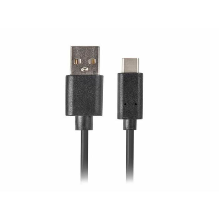Lanberg USB Kabel 1 M USB 2.0 USB A USB C Schwarz () - CA-USBO-20CU-0010-BK