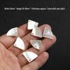 Natural Mother-of-Pearl Triangle Fan Pendant Charm, 15x23mm, Handmade Jewelry Accessory