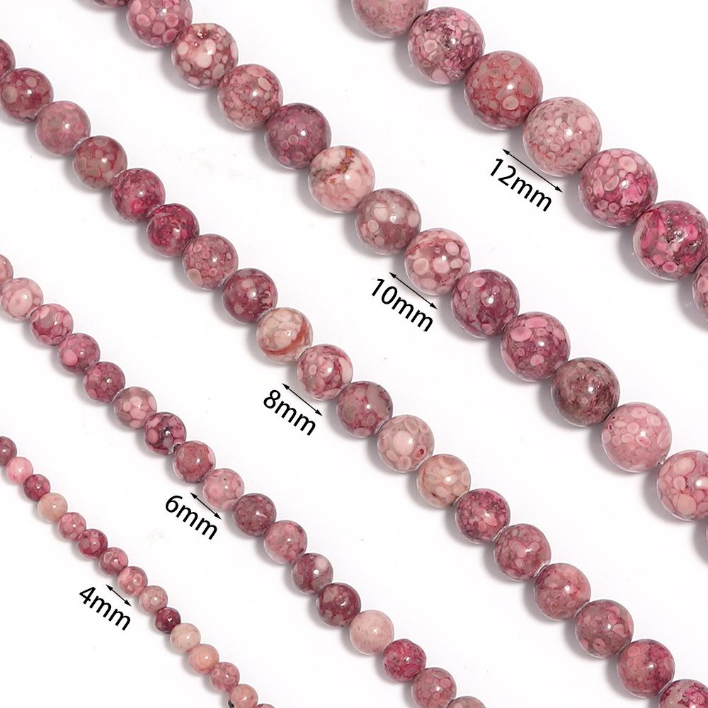 1 Strand 4 6 8 10 12mm Natural Red Maifan Stone Beads Round Loose Gem Beads For DIY Jewelry Making Bracelet Necklace Accessories