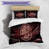 Set Lenzuola Stampa AC Milan 3 Pezzi Morbido Delicato sulla Pelle Lavabile Copripiumino e Federe Set Stagione Unica Camera da Letto