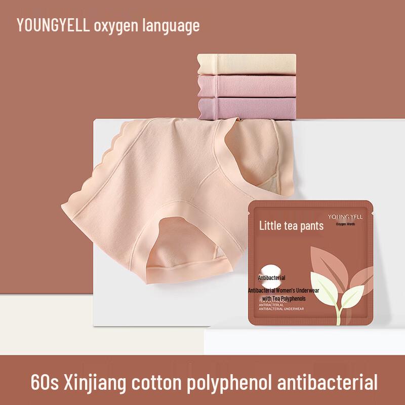 

YOUNGYELL Women s Seamless Mid-Rise Cotton Underwear - 3 Pack L