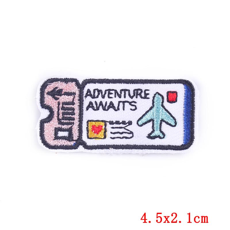 Pink Letter Patch DIY Summer Vibes Embroidered Patches Iron On Patches For Clothing Thermoadhesive Patches Cartoon Sew Bagdes