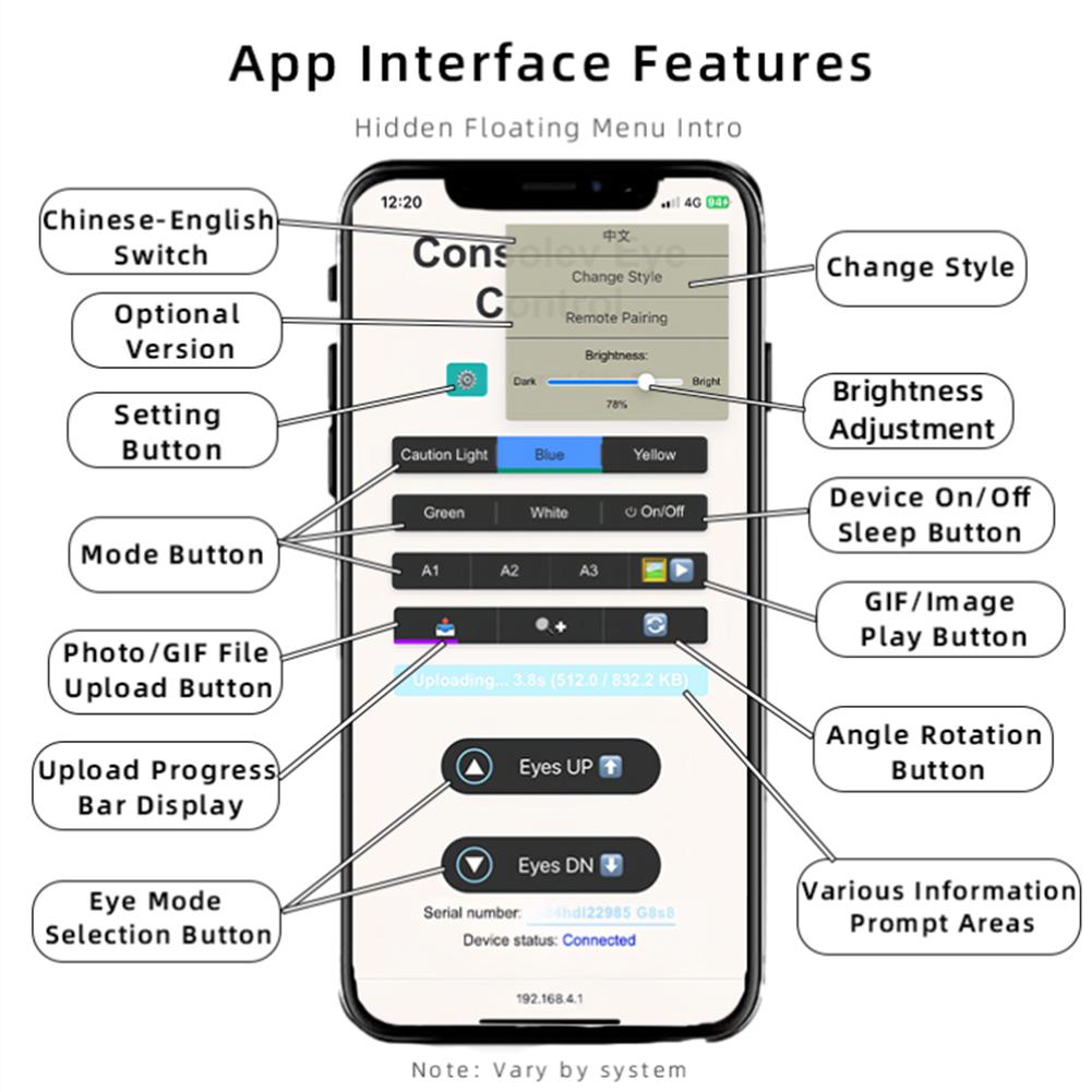 Motorcycle Bicycle Rearview Mirror Decorative Lights Dual 3D Dynamic Devil Eye LED Light Retrofit Kit For Night Riding