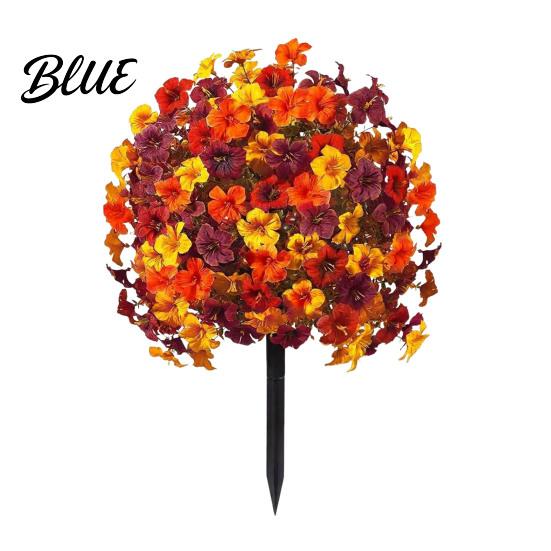 Lifelike Faux Flowers for Every Season Artificial Fall Outdoors Fake Autumn Topiary Ball UV Resistant Mums with Ground Natural Looking Greenery