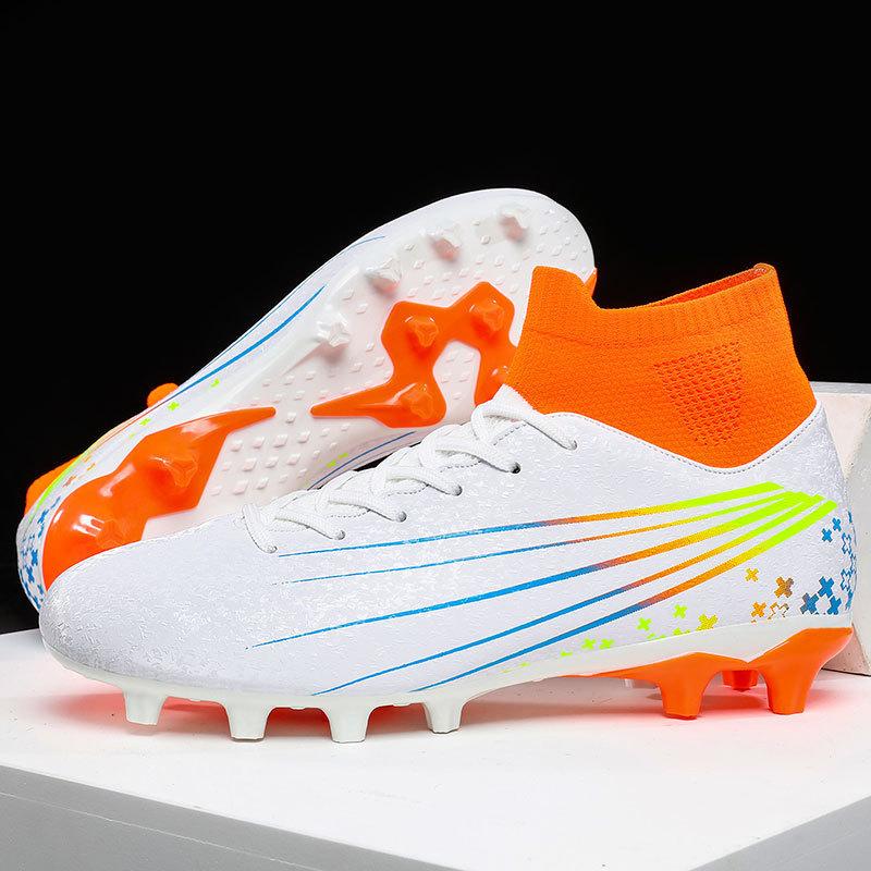 Summer high top soccer cleats teen adult competition training long spikes and broken spikes soccer cleats