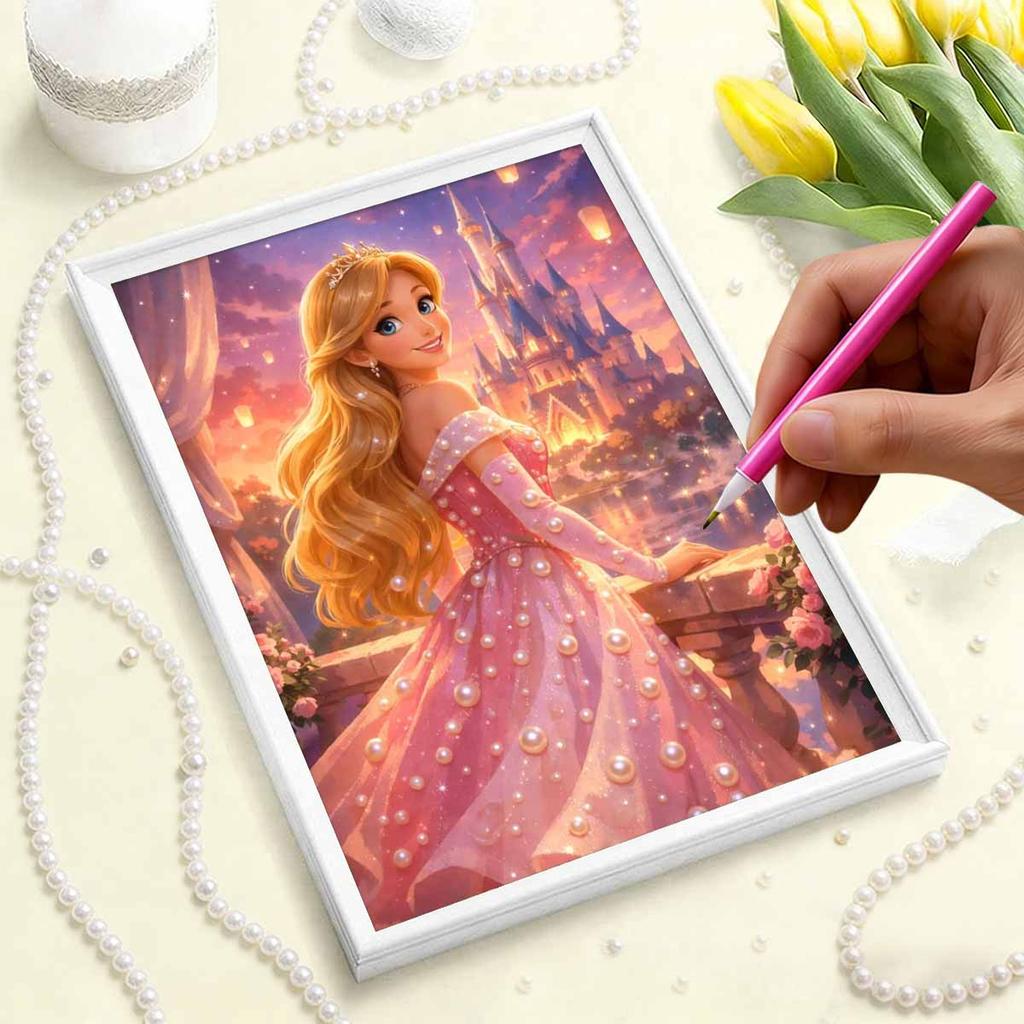 Il Film Disney Rapunzel È Un Delicato Lavoro Artigianale Decorato con Perle Non È Solo Un Ottimo Regalo Ma È Anche Adatto Come Oggetto di Decorazione per la Casa
