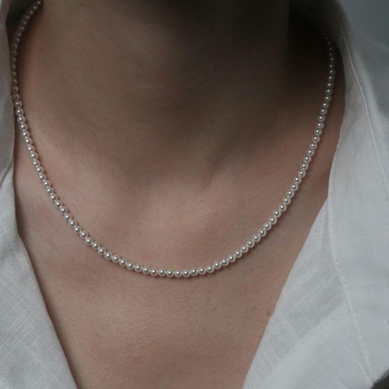 

Example, Yingao White Pearl Necklace Ornament Women 2025 New Arrival Best Selling Clavicle Necklace Light Luxury Minority Sweater Chain Accessories [No fading] 3mm Moonlight White
