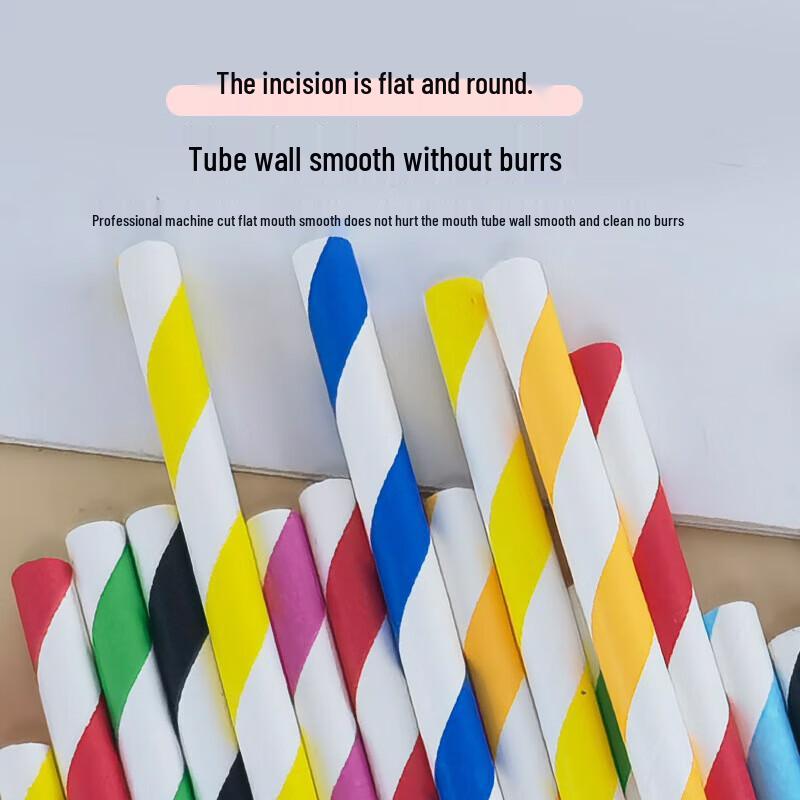 Pabebe Mixed Color Disposable Paper Straws