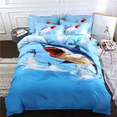 Housses de couette Grand Requin Blanc Ensemble King Queen Full Simple
