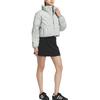 adidas Originals Solid Color Brand Logo Pattern Stand Collar Sports Warm Jacket Down Coat Women Jackets Silver-Gray JD3791