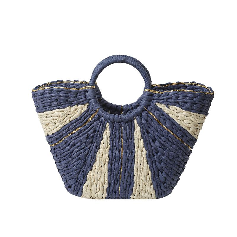 

Сумка большой вместимости Новая сумка Пляжная сумка для отпуска Универсальная сумка-тоут синий