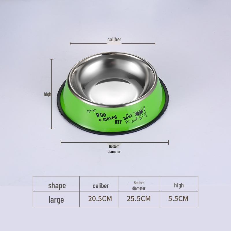 Stainless Steel Non-Slip Pet Bowl for Cats & Dogs