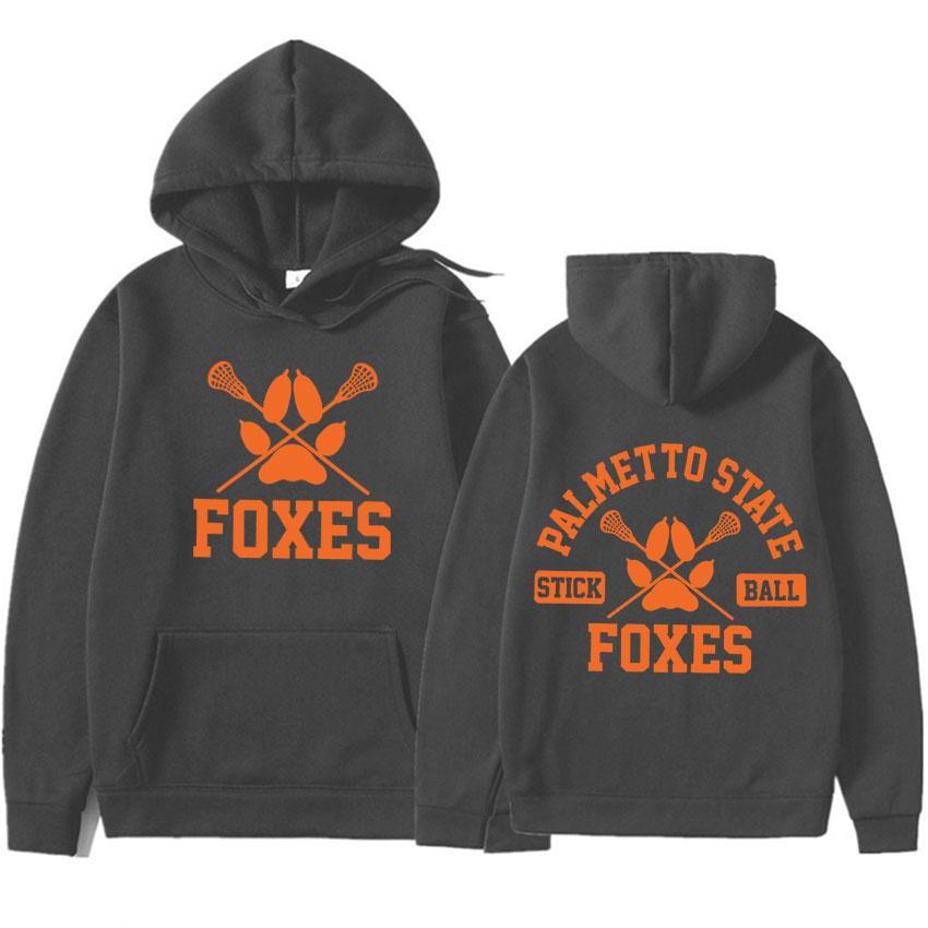 FOXES PALMETTO STATE Print Hoodie Herren Damen Modischer Streetwear Freizeit Trainingsanzug Übergroß Trend Design Lockerer Hoodie
