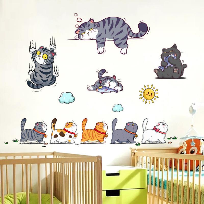 Funny Car Sticker Cat Climbing Pet Animal Styling Stickers Creative Bumper Decals
