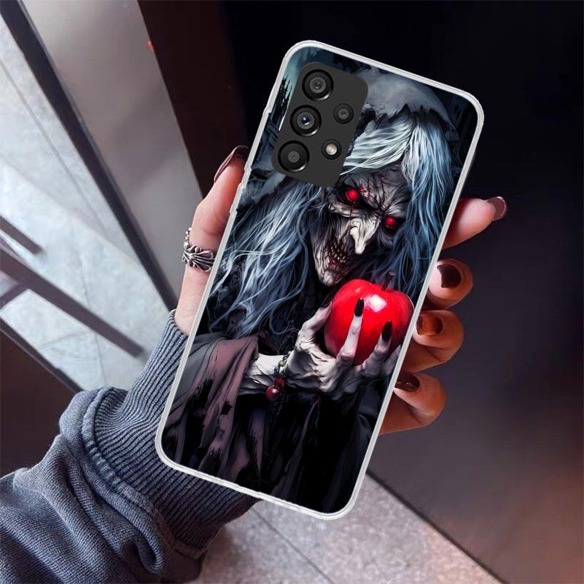 Halloween Moon Witch Horror Phone Case For Samsung Galaxy A17 A16 A15 A14 A13 A57 A56 A55 A54 A53 A37 A36 A35 A34 A33 A26 A25 A2