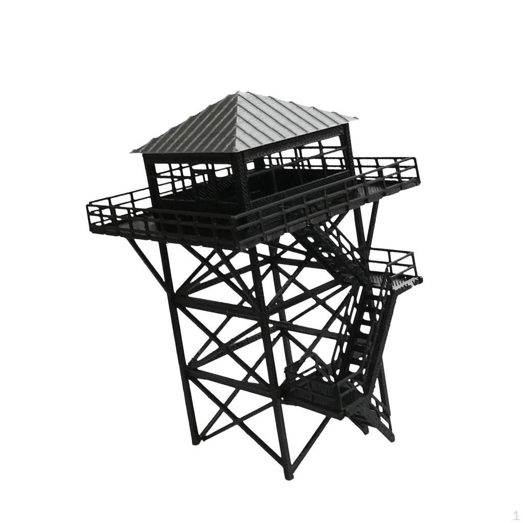 1/64 Lookout Diorama Sandtisch Layout Dekoration Simulation Kompakt Eisenbahnsicherheit Eisenbahn