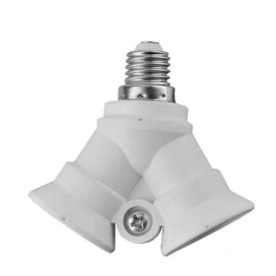 2 In 1 E27 To Splitter E14 2 LED Light Lamp Adapter Converter Bulb Holder