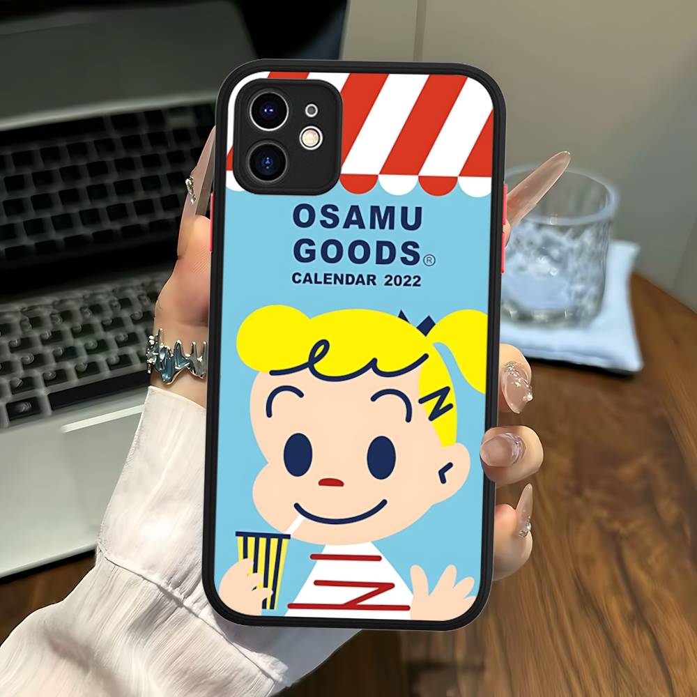

Kawaii O-OSAMU-G-GOODS Cute Phone Case For IPhone 16 15 14 13 12 11 Pro Max 7 8 6 6s Plus Matte Cover iphone 16 pro