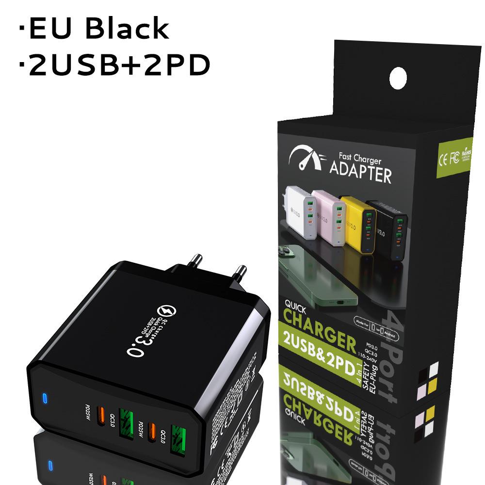 PD65W GaN Dual-Port Fast Charger for Computers and Tablets - European Standard Adapter
