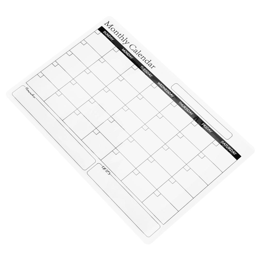 Peel and Stick Dry Erase Calendar PET Material Whiteboard Calendar Fridge Calendar Wall Mount