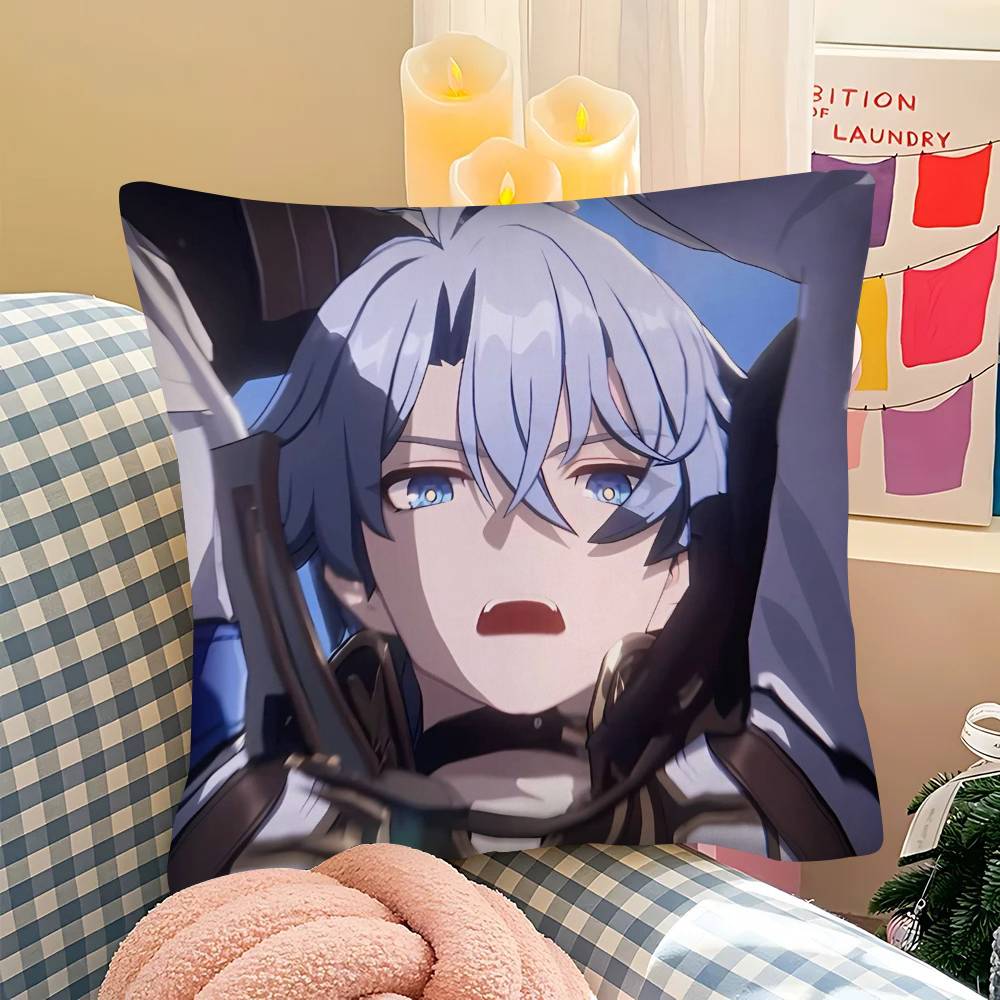 1Pc Cute P-Phainon Hsr-Kawaii Pillow Case Fashion Square Pillowcase Bedroom Sofa Room Ins Decoration Leisure