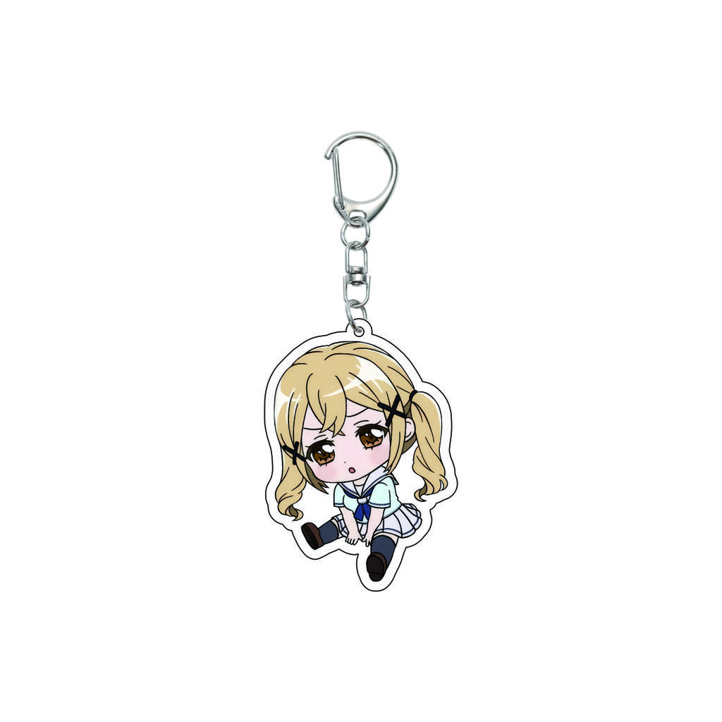 55MM Anime banG Dream Keychain Toyama Kasumi/Saya Yamabuki/Hanazono Tae Key Chain Acrylic Model Plate Christmas Gifts