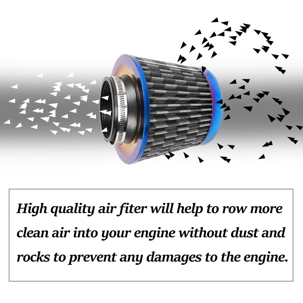 ZS Air Filter Breather Iron Mesh High Flow Air Filter for Car Motorcycle Air