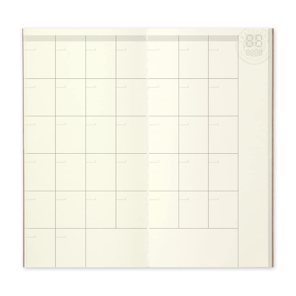 Traveler's Notebook Refill - Monthly Free, Regular Size Planner 14317006