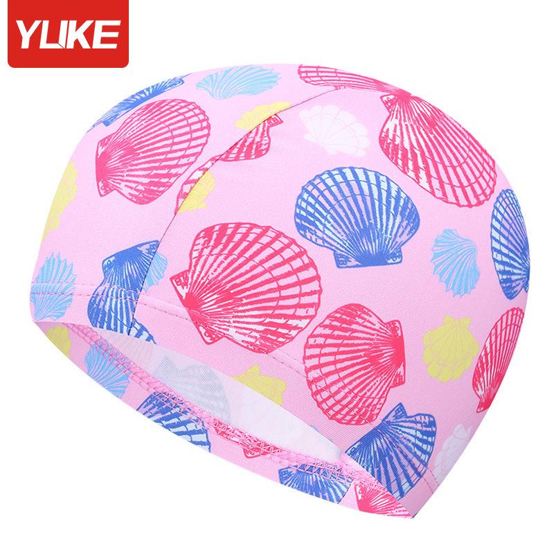 Pressure-Free Cute Cartoon Swim Cap for Kids with Long or Short Hair