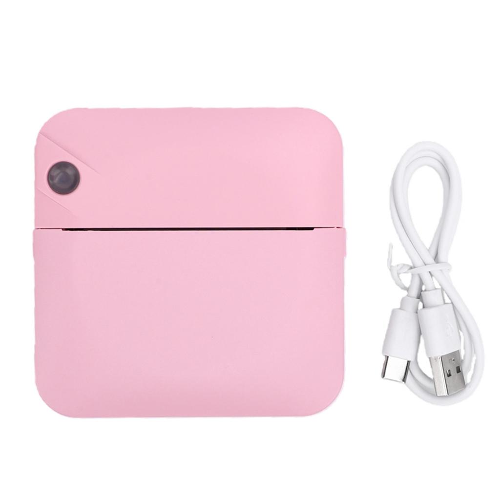 Mini Thermal Printer Bluetooth Inkless Portable Printer Pocket Label Maker with APP for DIY Photos Study Notes Pink