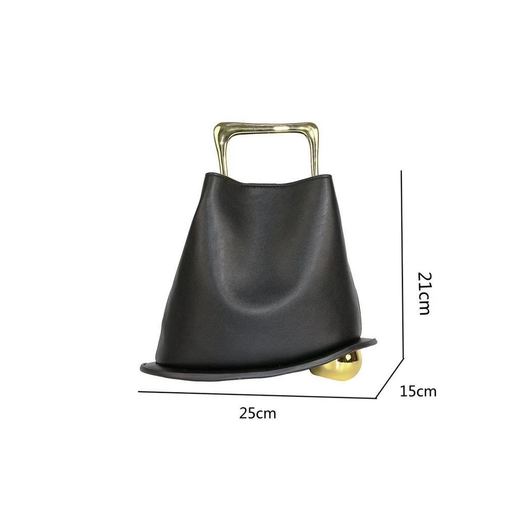 Borsa a Secchiello Tracolla in Morbida Pelle di Lusso Estate 2026 - Elegante Borsa a Mano da Sera da Donna