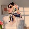 Vintage French Silk Scarf Headband Headband Female Tied Hair Headband Headscarf Ins Tide Large Square Scarf