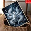 Pearl Art Painting Kit for Adults and Beginners, Mystic White NineTailed Fox Sparkling Painting Craft Home Wall Decor Handmade Gift Art Pieces