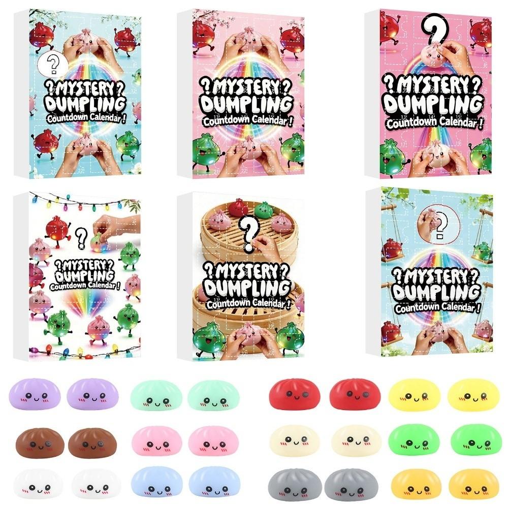 Calendario dell'Avvento Morbido Misterioso Gnocchi Fidget Gnocchi Pallina di Pasta Scatola Cieca per Bambini e Adulti
