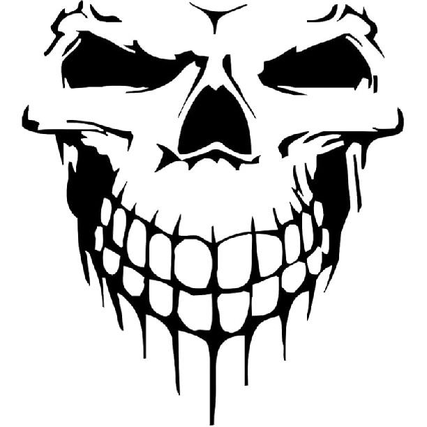 Skull Graphic Car Hood Sticker Self-Adhesive Vinyl Graphics Decals Universal Scratch Hidden Car Sticker 19.68   x 21.65  , Black