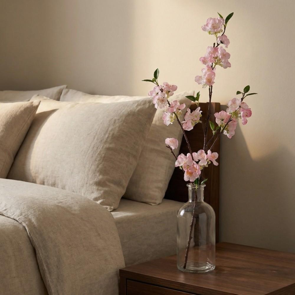 Real Touch Artificial Pear Blossom Flowers Plum Blossom Handmade Faux Flower Branch Artificial 91cm Fake Flower