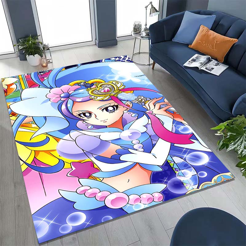 Cute Cartoon Pretty Cure Pattern Rug, Large Area Non-slip Washable Rug,, Suitable for Bedroom Home Decoration.666