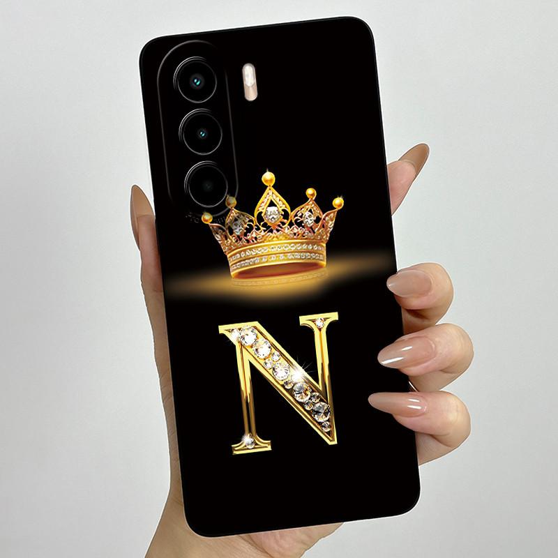 For Itel Power 70 P673L P70 Case Luxury Crown Letters Couple Soft Phone Cases For Itel Power70 P 70 Camera Protection Back Cover