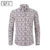 New Printed Shirt for Men in Spring and Summer Lapel Long Sleeve Loose Men's Cardigan Button Splicing Casual Top