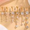 6Pcs/Set Stainless Steel Belly Piercing Rings Butterfly Chain Belly Button Ring Set Ladies Classic Dangle Jewelry Daily Wear