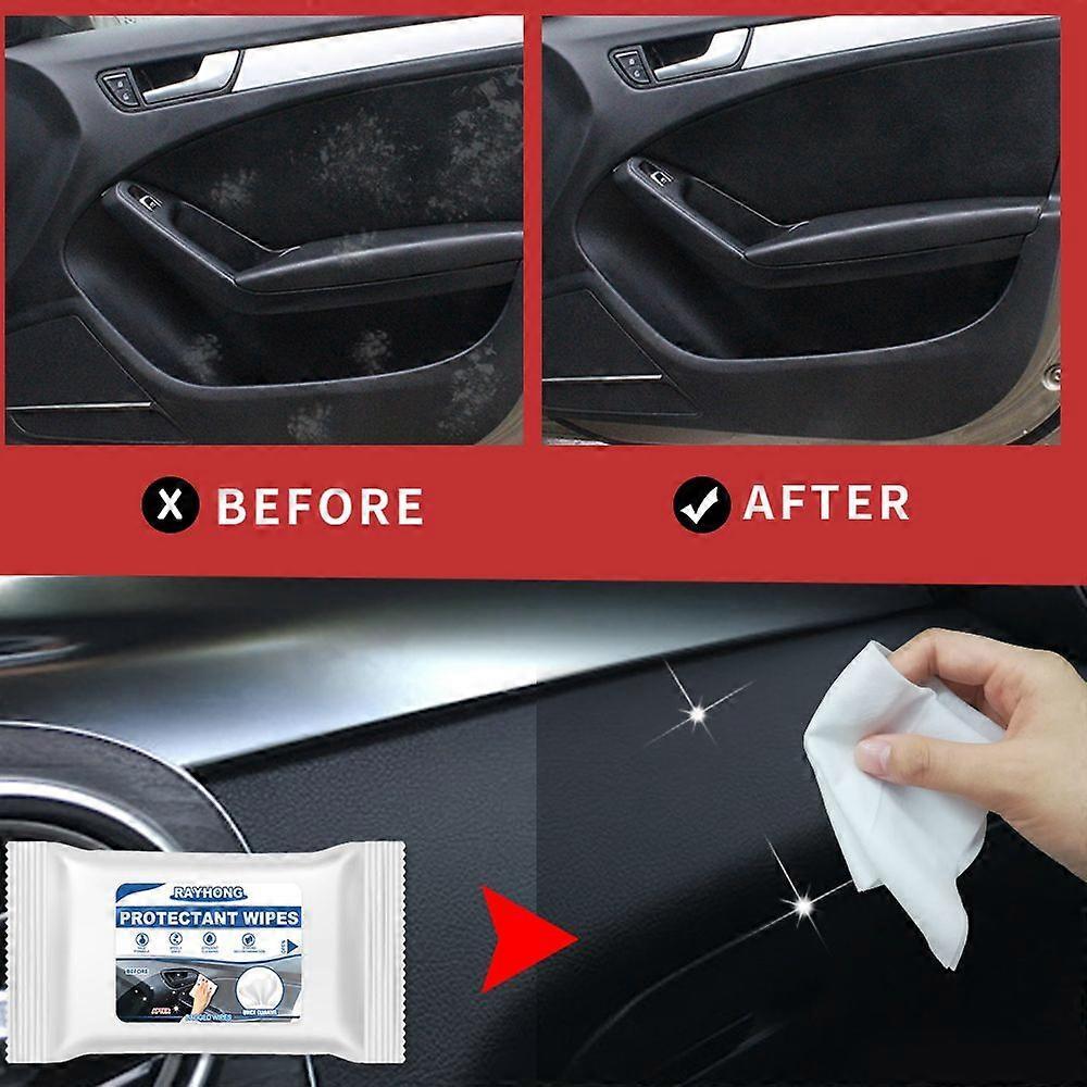 Limited time!!Rayhong Car Interior Wipes Glass Leather Interior Renovation Sofa Instrument Steering Wheel Maintenance Cleaning