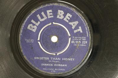 7inch Record DERRICK MORGAN  Sweeter Than Honey  You Never Know 45BB329 BLUE BEAT 1965 UK Reggae Ska  Dub Used