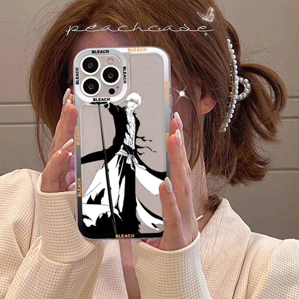 Anime Bleach Kurosaki Ichigo Phone Case For iPhone 15 11 12 13 14 Mini Pro Max XR X XS TPU Clear Case