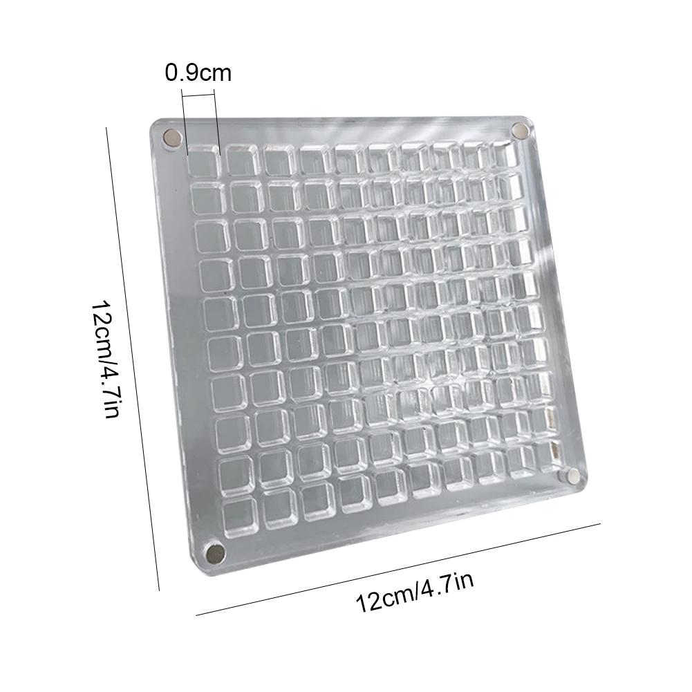 Acrylic Magnetic Seashell Storage Box 64/100 Grids Seashell Display Case Small Craft Bead Jewelry Organizer Rock Collection Box