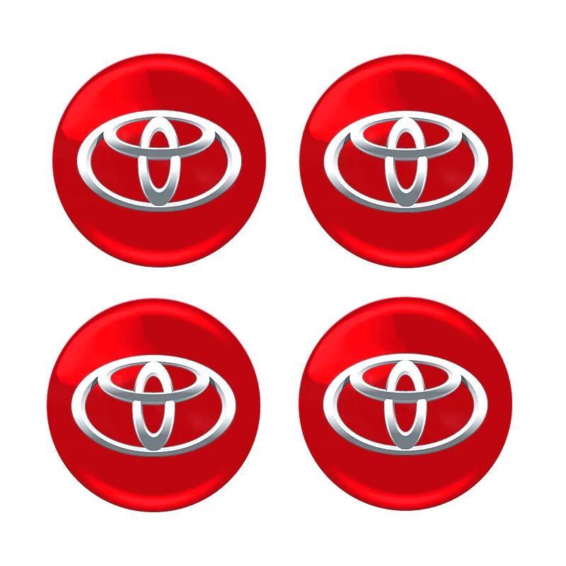 AOG1  Car Wheel Center Cap Emblem Sticker For Toyota Camry Ch-r Corolla Rav4 Yaris Prius Hilux Avensis Auris Wheel Hub Cap Stickers