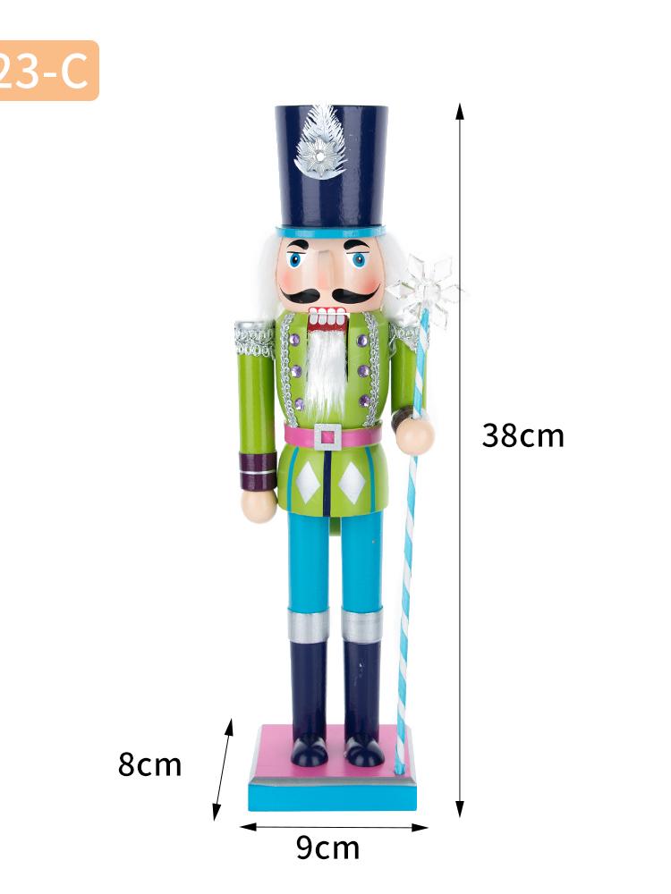 Colorful Candy Style Wooden Nutcracker Ornament