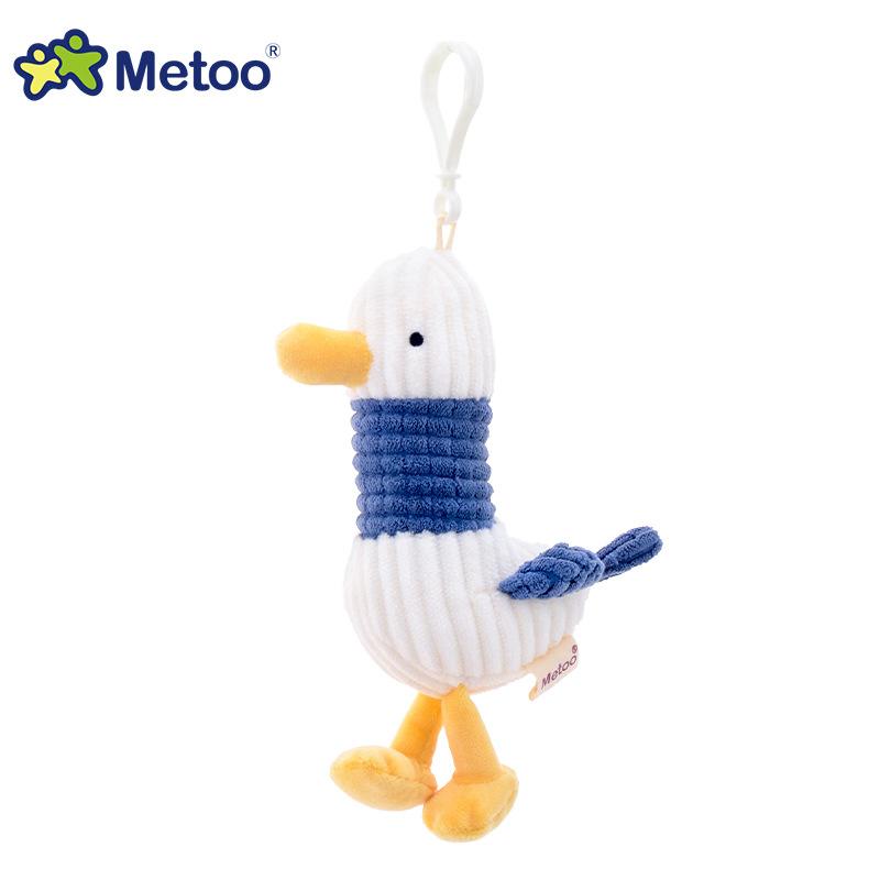 

Adorable Plush Metoo Toy Duck Cute Striped Duck Stuffed Animal Keychain Mini BlueWhite